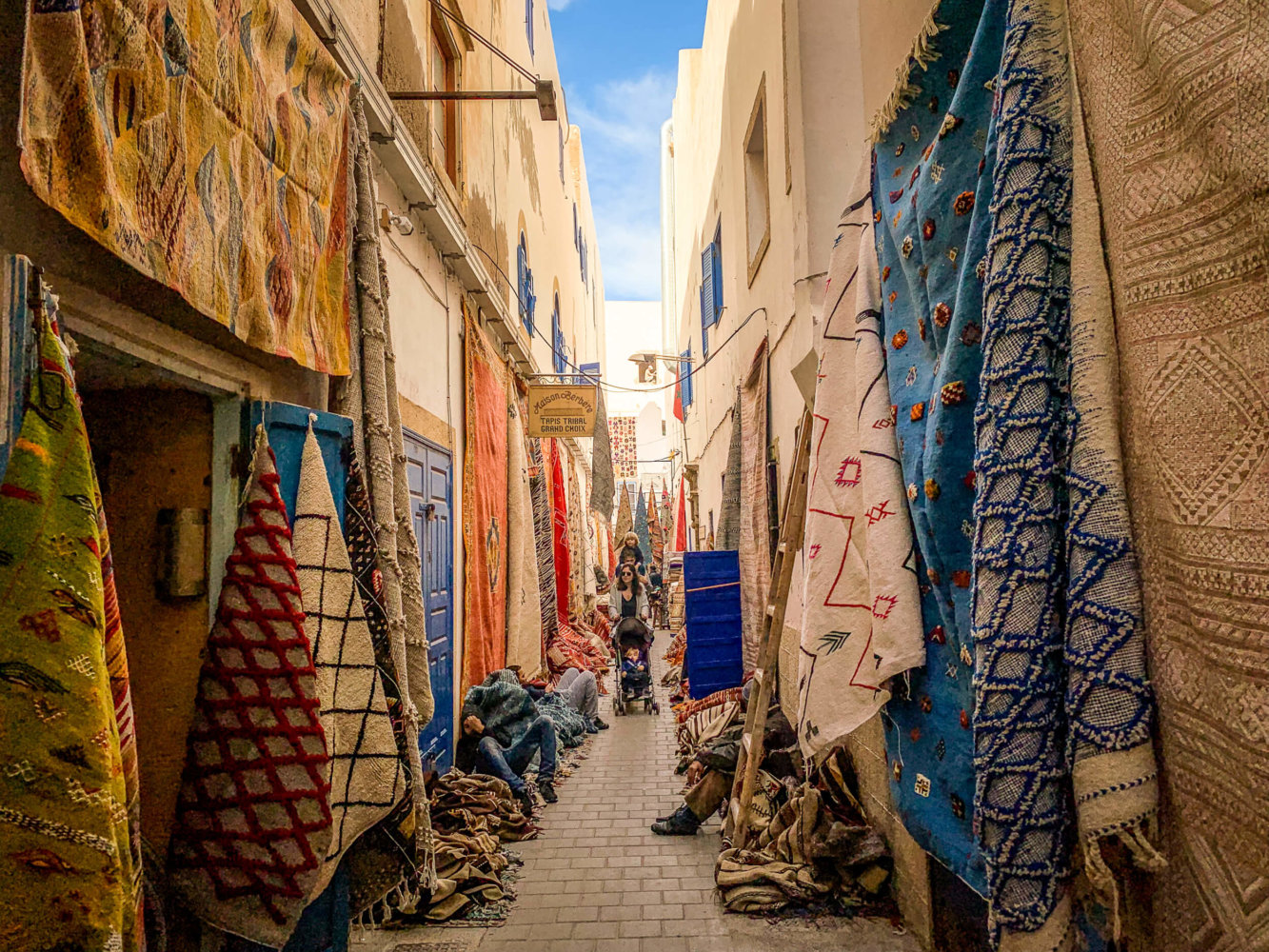 Rug alley in Essaouira souks