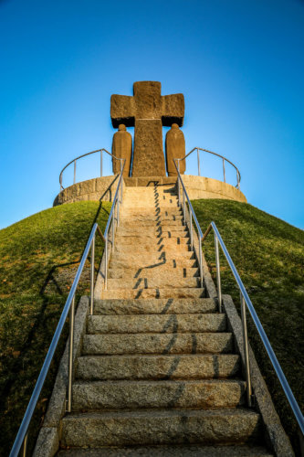 German Cemetery Normandy monument stairs