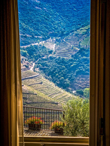 door view of hills Douro River Valley