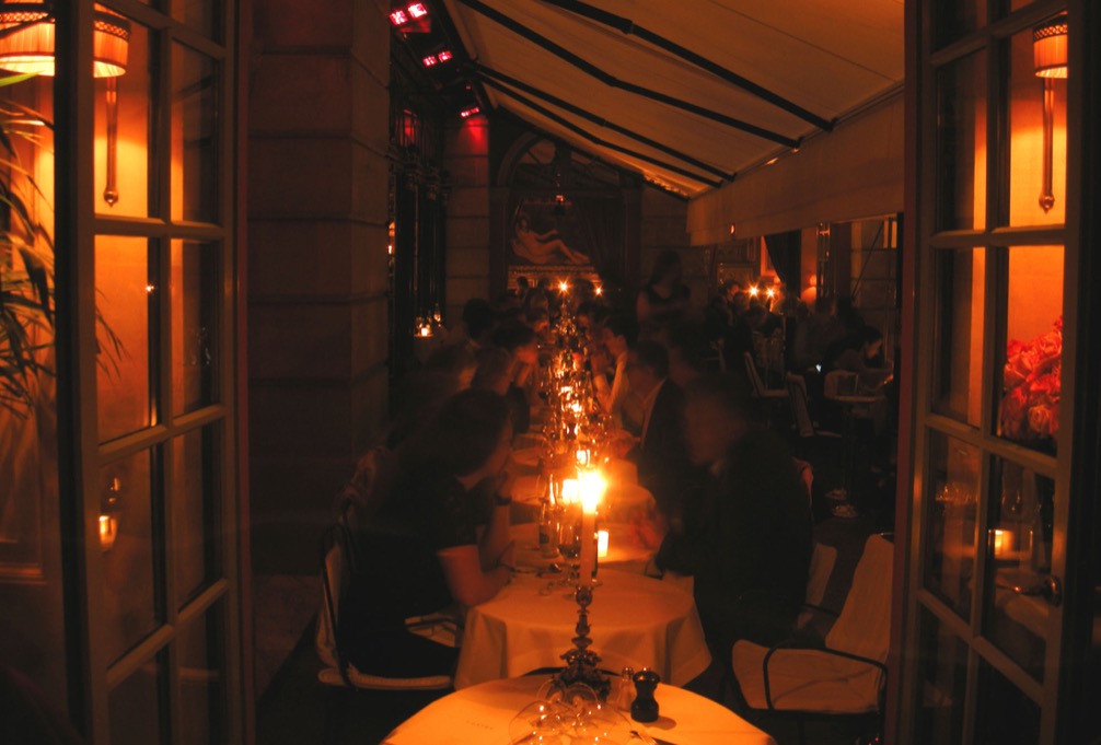 Hotel Costes candlelight dining