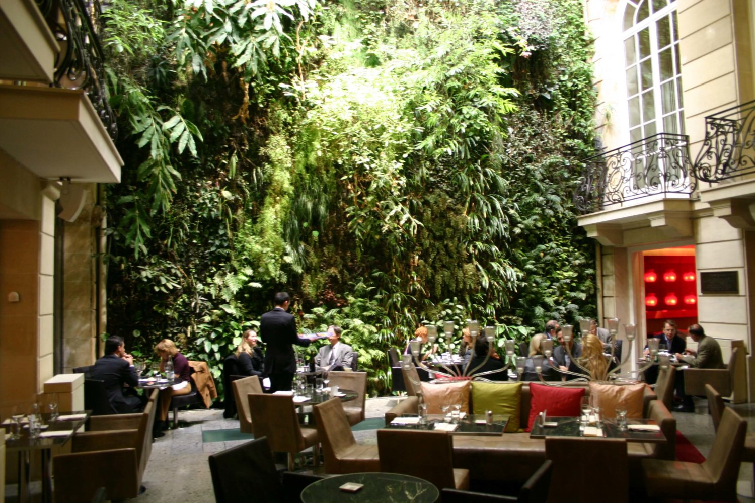 The Living Wall inside Pershing Hall hotel