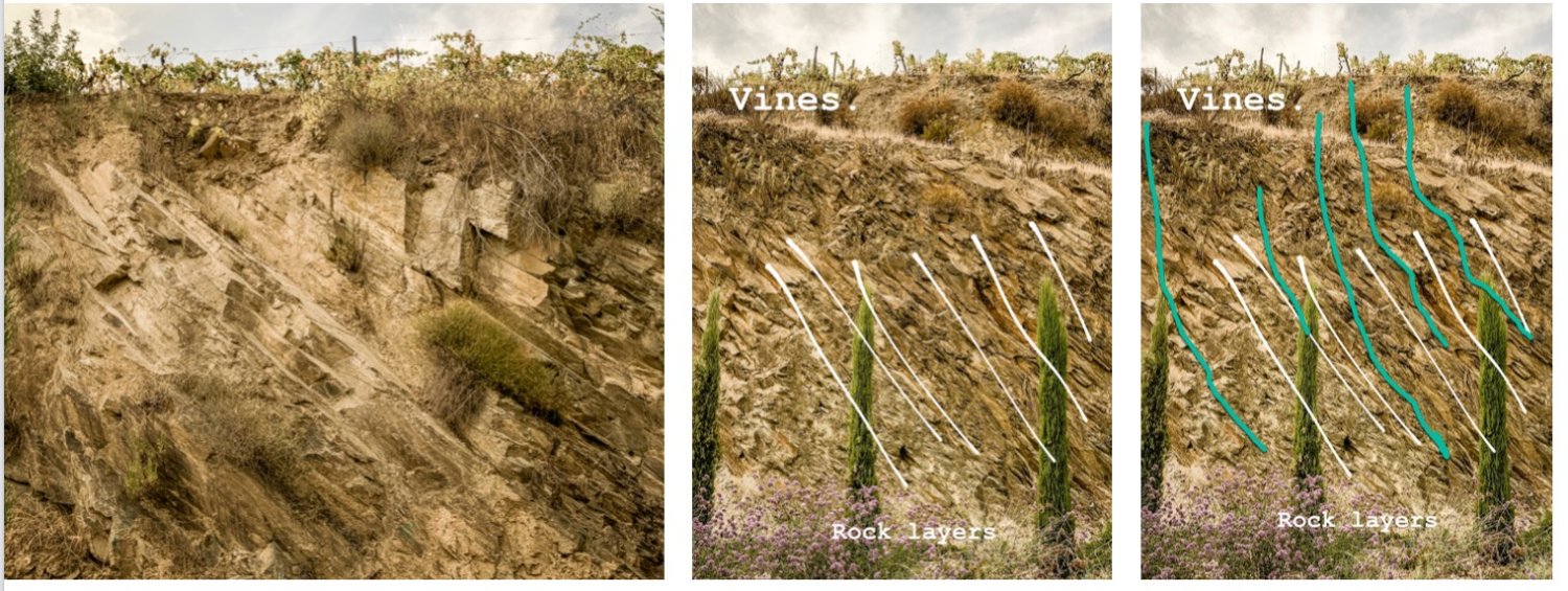 Rock layers Douro Valley