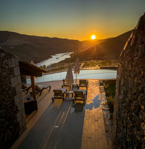 sunrise over pool Vila Galé Douro