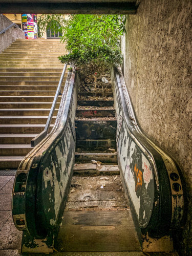 Maximilian Forum overgrown escalator