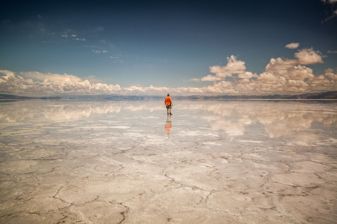 walking on Salinas Grandes