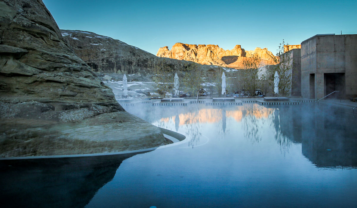 Main pool in the morning Amangiri