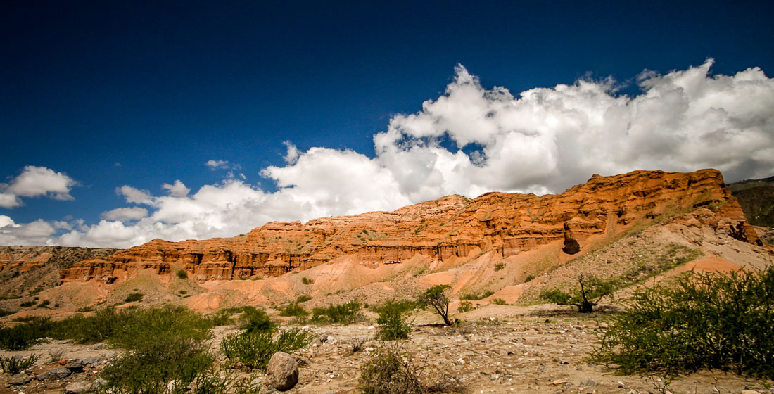 clouds over canyon Salta Argentina