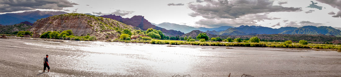 River crossing to Estancia Colomé Salta