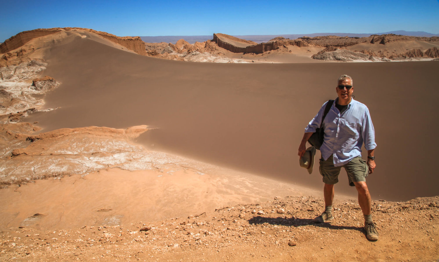 Selfie over Valley of the Moon Atacama Desert