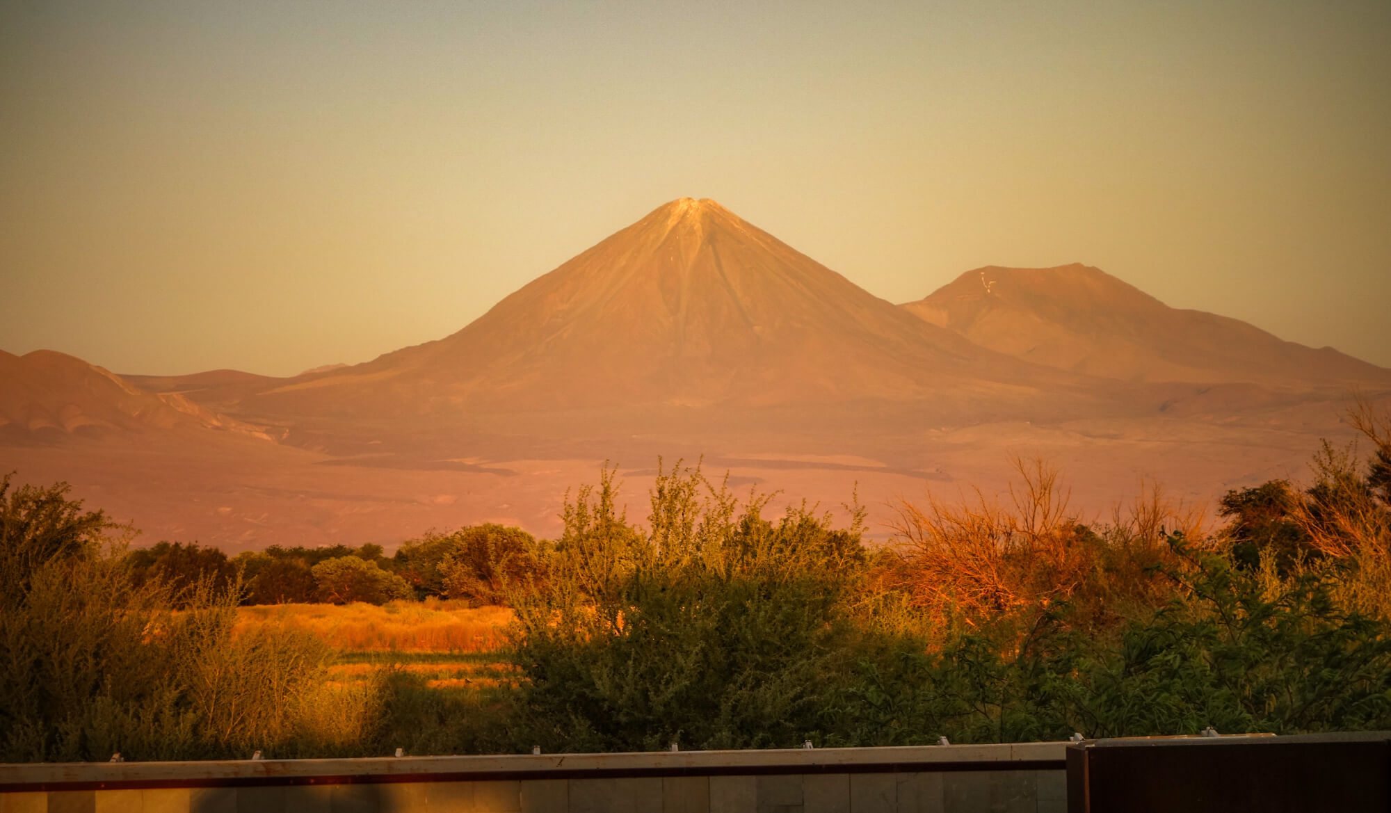volcano view from room Tierra Atacama