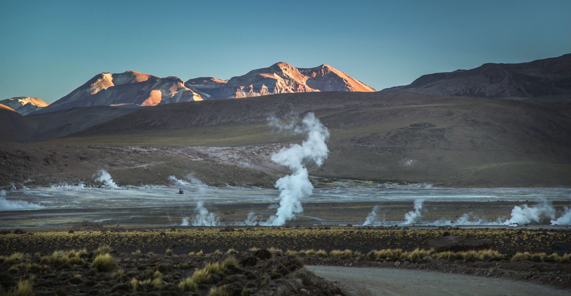 El Tatio geysers at dawn