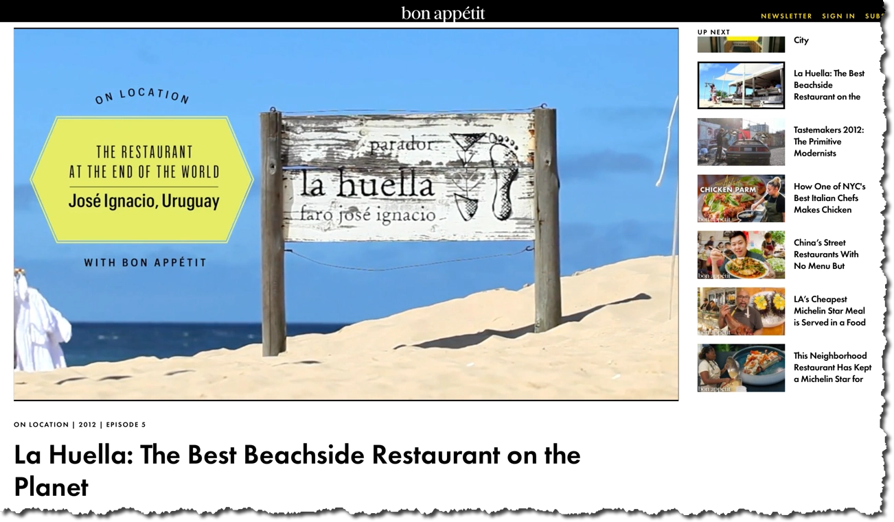 La Huella best beach restaurant on the planet