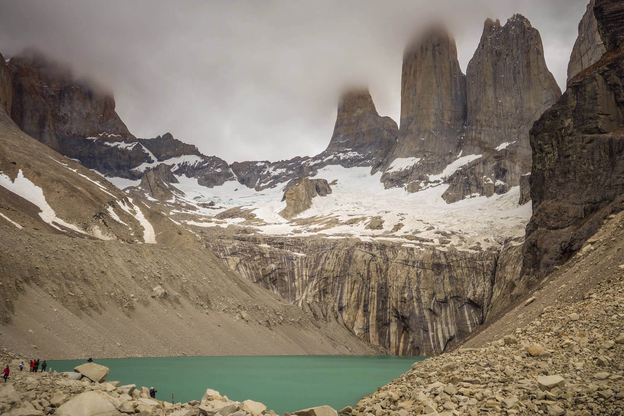 The Towers in mist Torres del Paine Patagonia