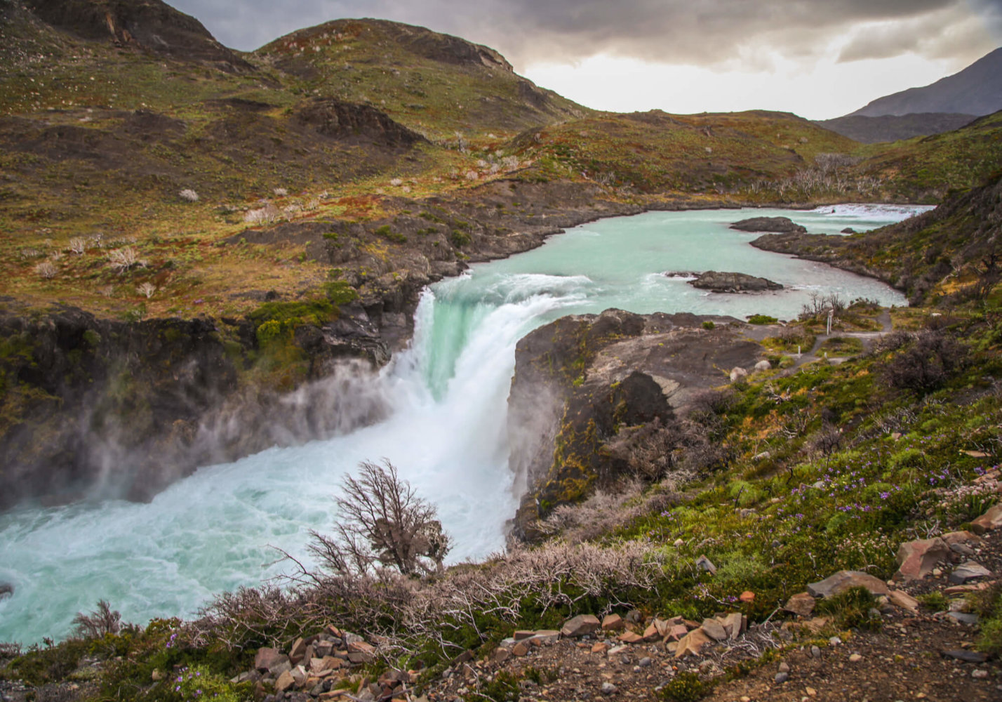 waterfall Torres del Paine Patagonia