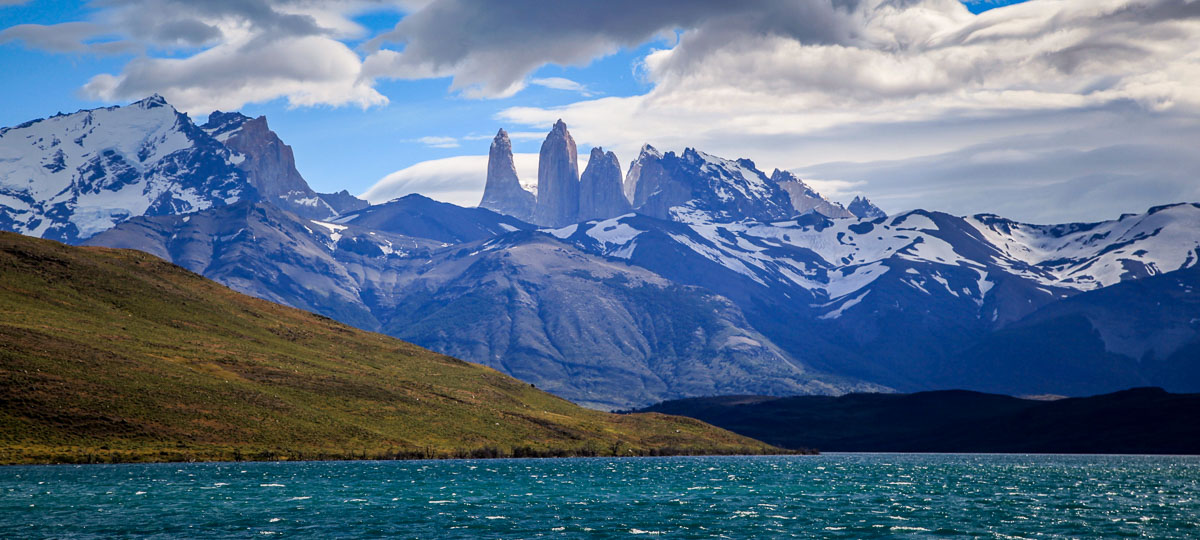 Torres del Paine view across lake
