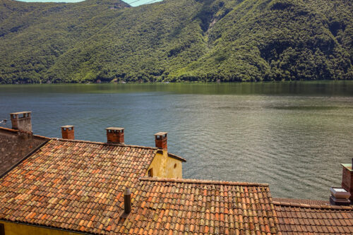 view of Lago di Lugano from Locanda Gandriese Gandria Switzerland