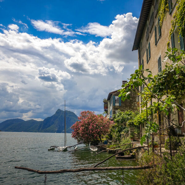 building on the lake Lugano