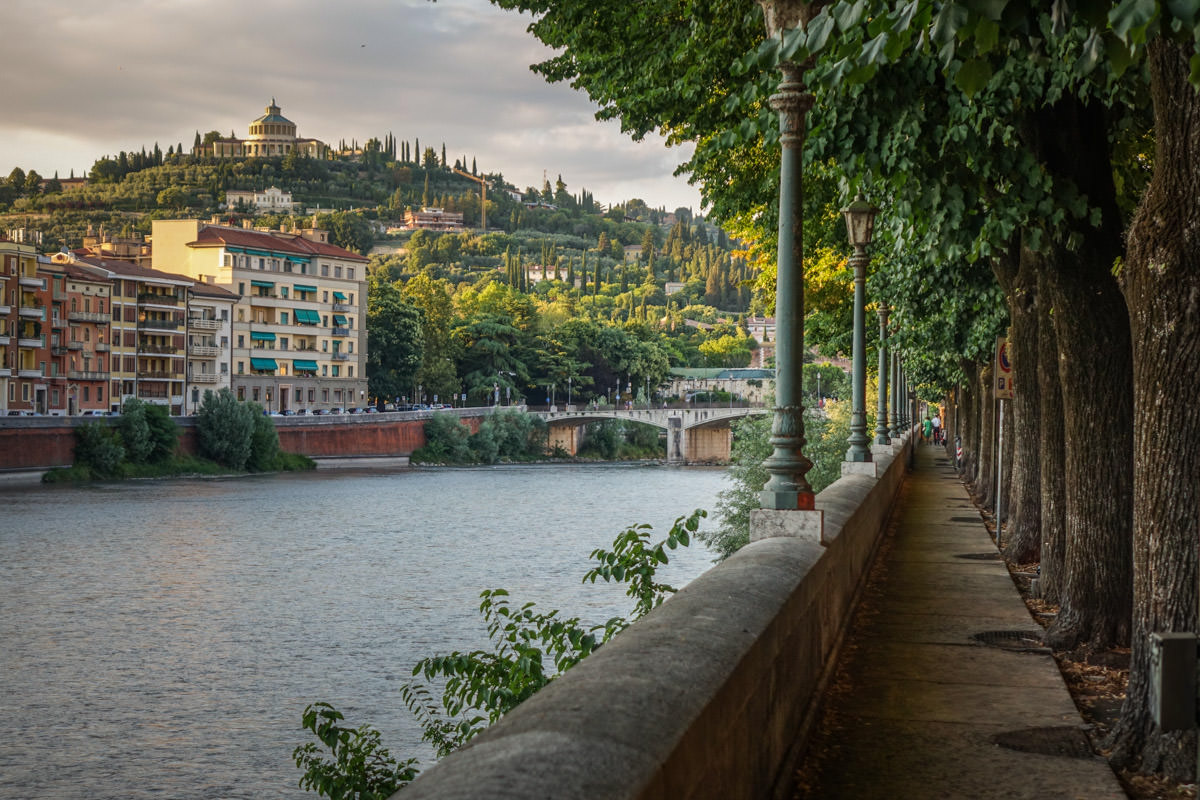 Adige River sidewalk