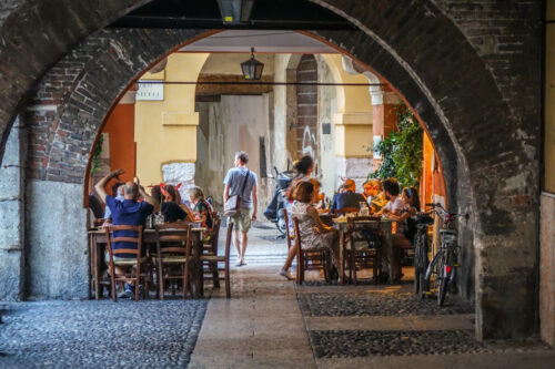 People eating at restaurant Verona