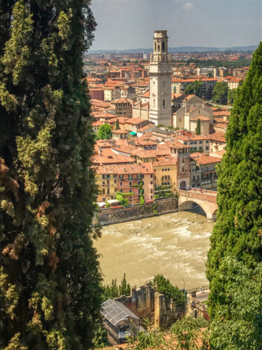 View over Verona from Piazzale Castel San Pietro
