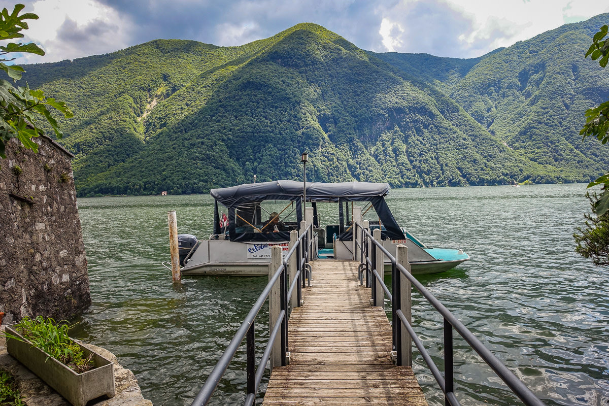 water taxi stop Locanda Gandriese Gandria Switzerland