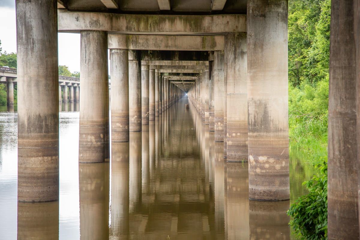 Atchafalaya Basin Bridge boat basin piers