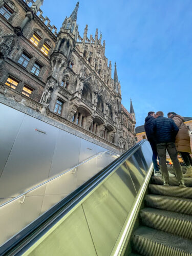 Marienplatz station S-Bahn station escalator