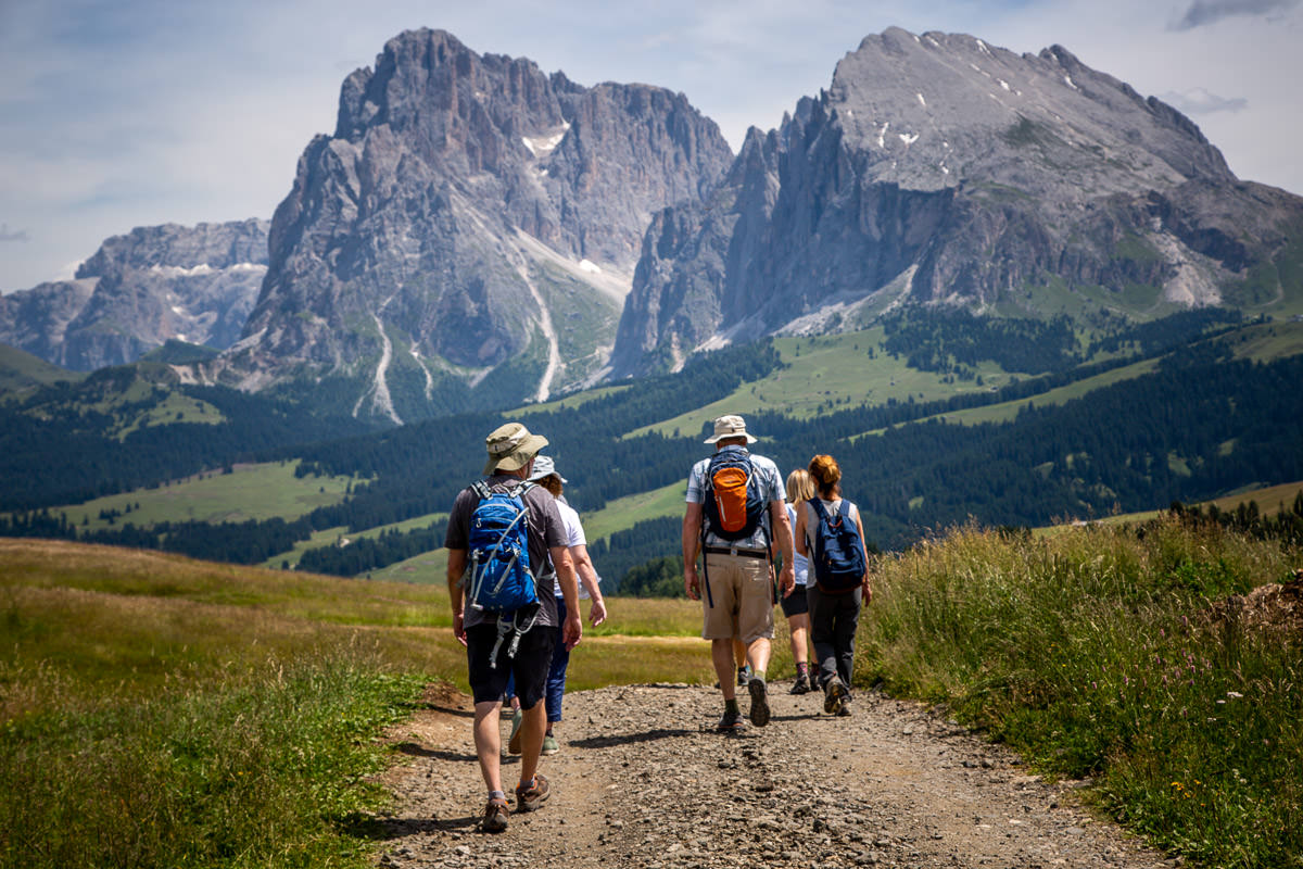 hiking on Seiser Alm