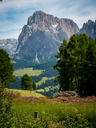 Sassolungo from Alpe di Siusi valley