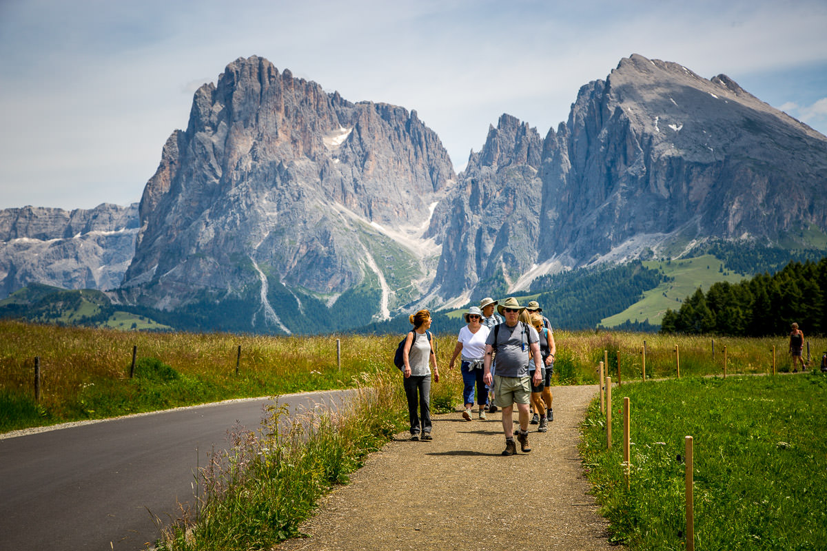 trail on road Seiser Alm