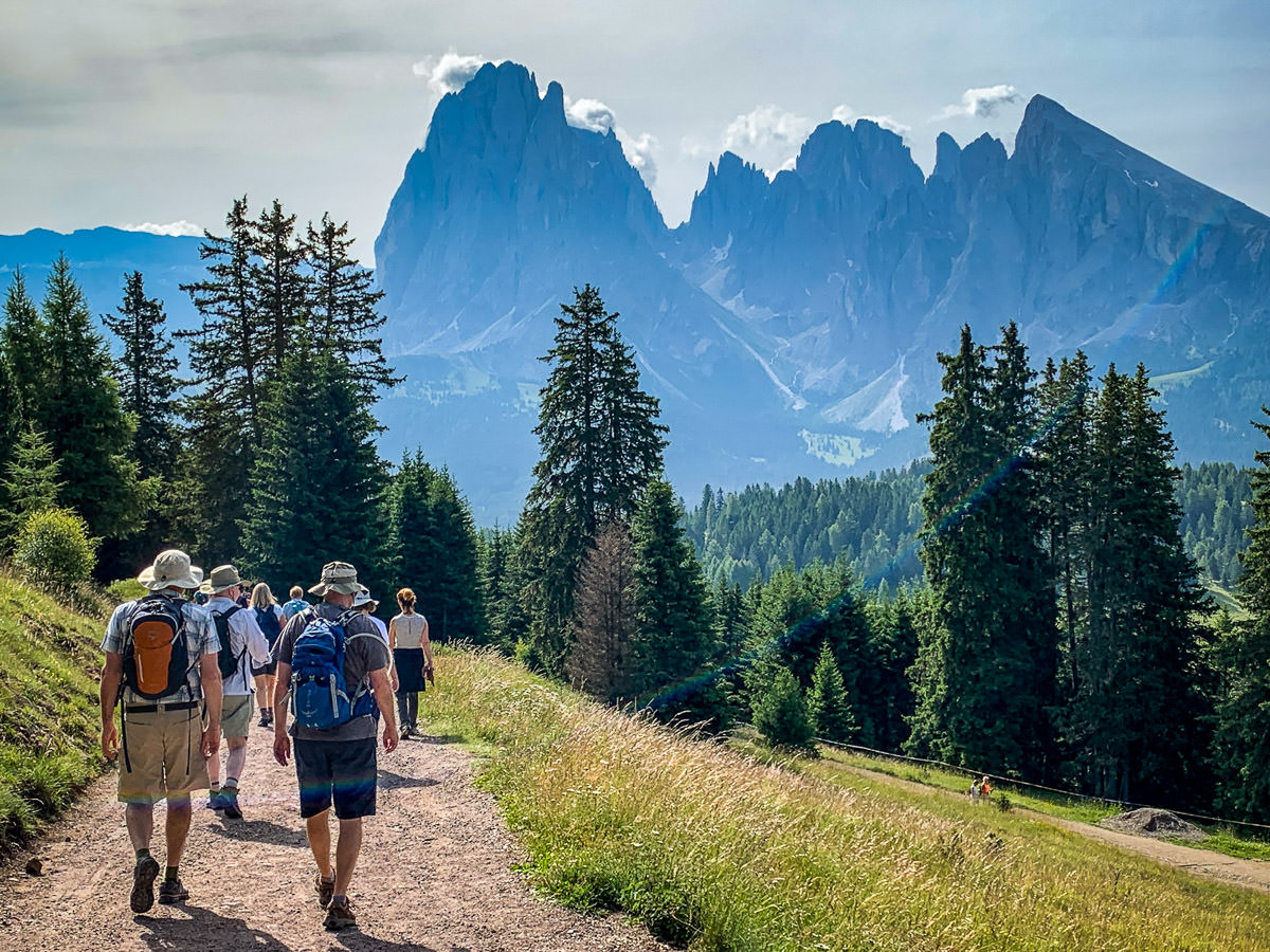 Trail view of Sassolungo