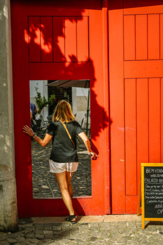 entrance to cafe Lisbon