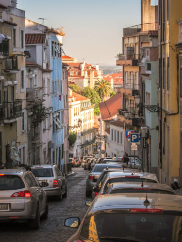 Lisbon hilly street