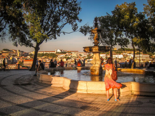 Miradouro de São Pedro de Alcântara⁩⁦ fountain