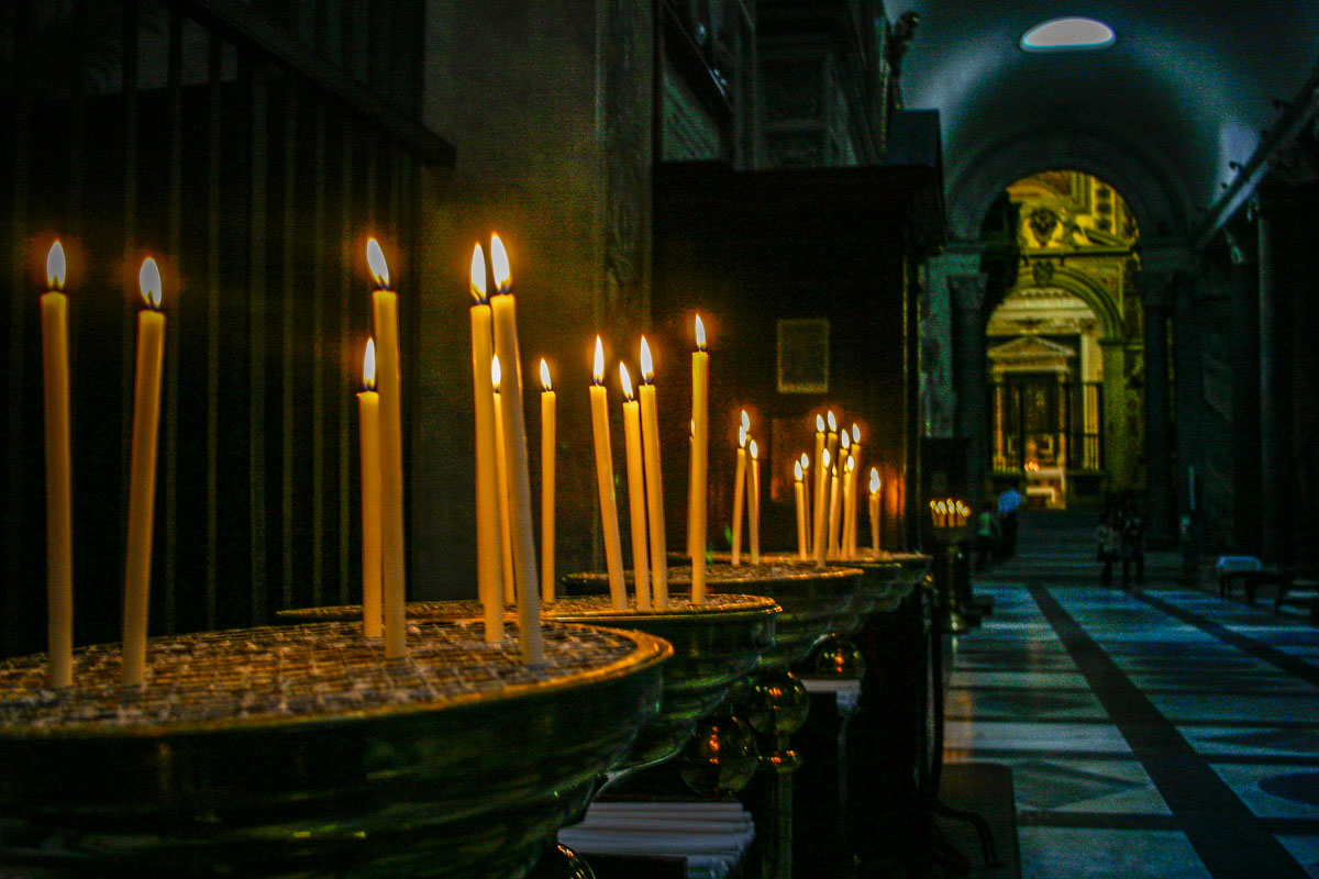 candles Basilica of Santa Maria in Trastevere