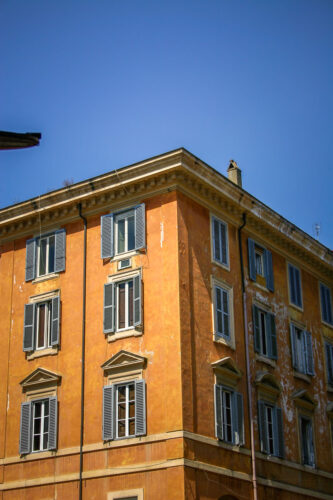 ocher building Rome Campo de' Fiori