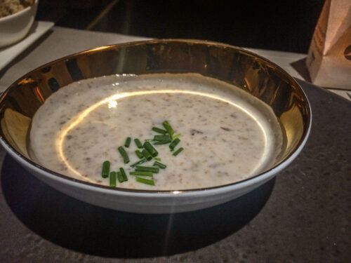 Turkish Airlines Business Class soup