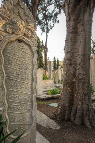 Süleymaniye Mosque cemetery headstones