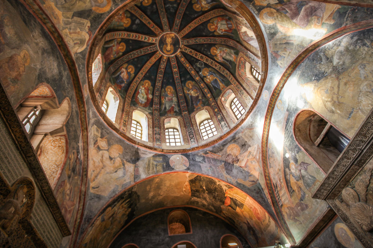 Kariye Mosque domed ceiling