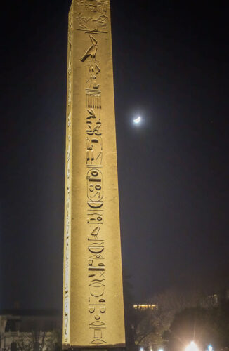 Sultanahmet Square obelisk full moon