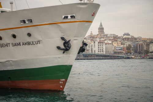 Ship on Bosphorus