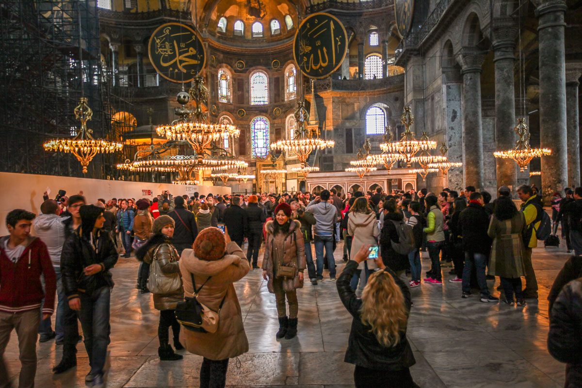 Hagia Sophia visitors