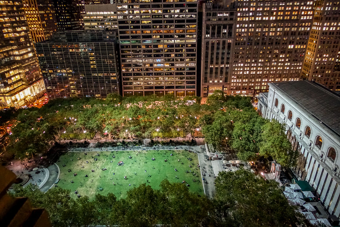 The Bryant Park Hotel view of park