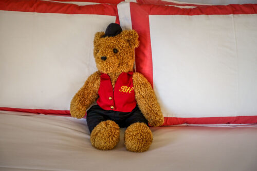 The Bowery Hotel bear on bed