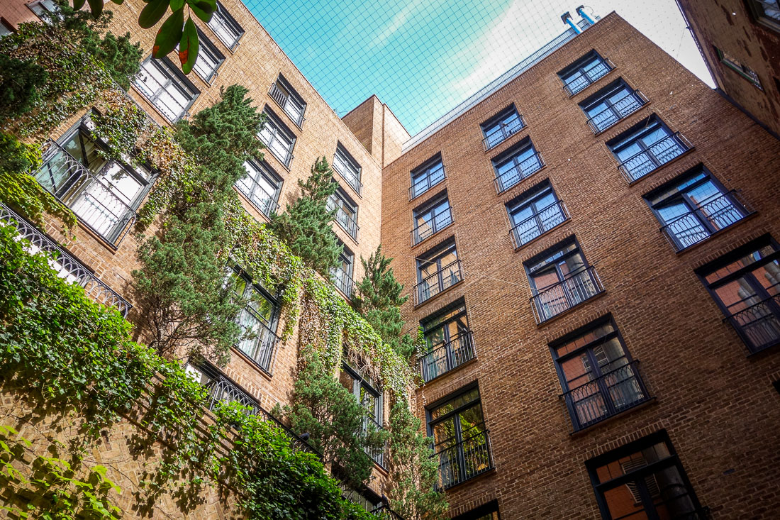 Greenwich Hotel in TriBeCa interior courtyard