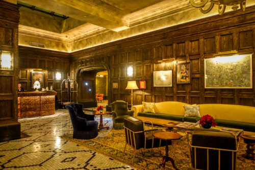 The Beekman Hotel lobby seating area