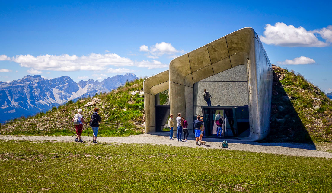 Messner Mountain Museum Corones Zaha Hadid entrance