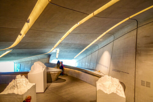 Messner Mountain Museum Corones Zaha Hadid interior ceiling