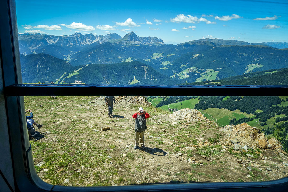 view from window Messner Mountain Museum Corones Zaha Hadid