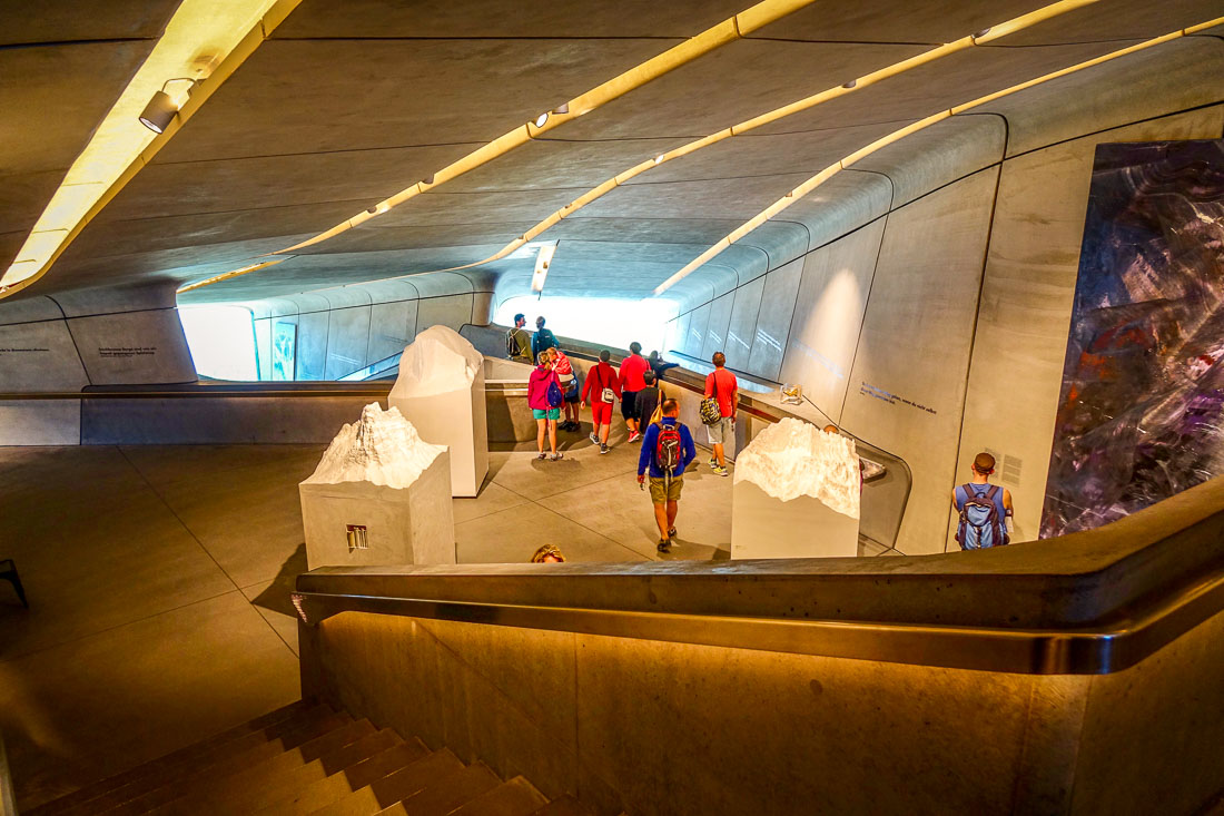 Messner Mountain Museum Corones Zaha Hadid interior